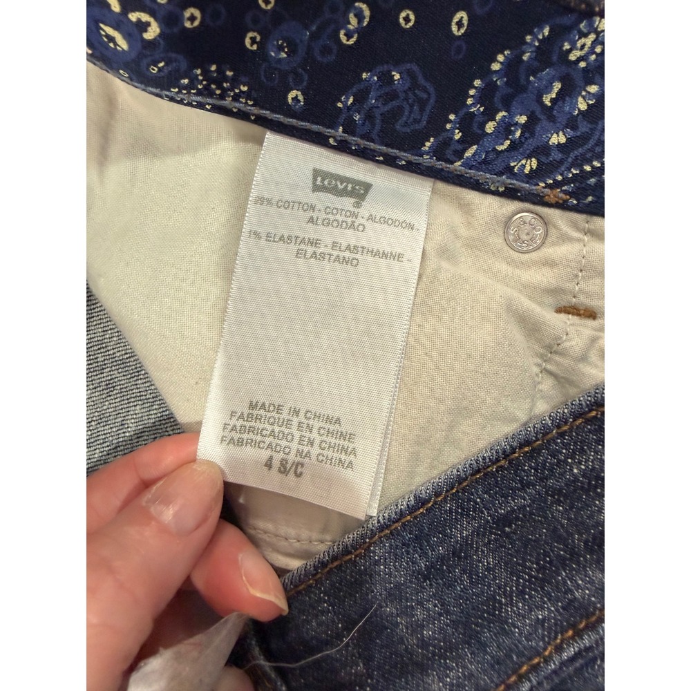 Levis 525 Straight Leg Jeans Women 29 Dark Wash Blue Perfect Waist Classic Denim - Picture 10 of 11